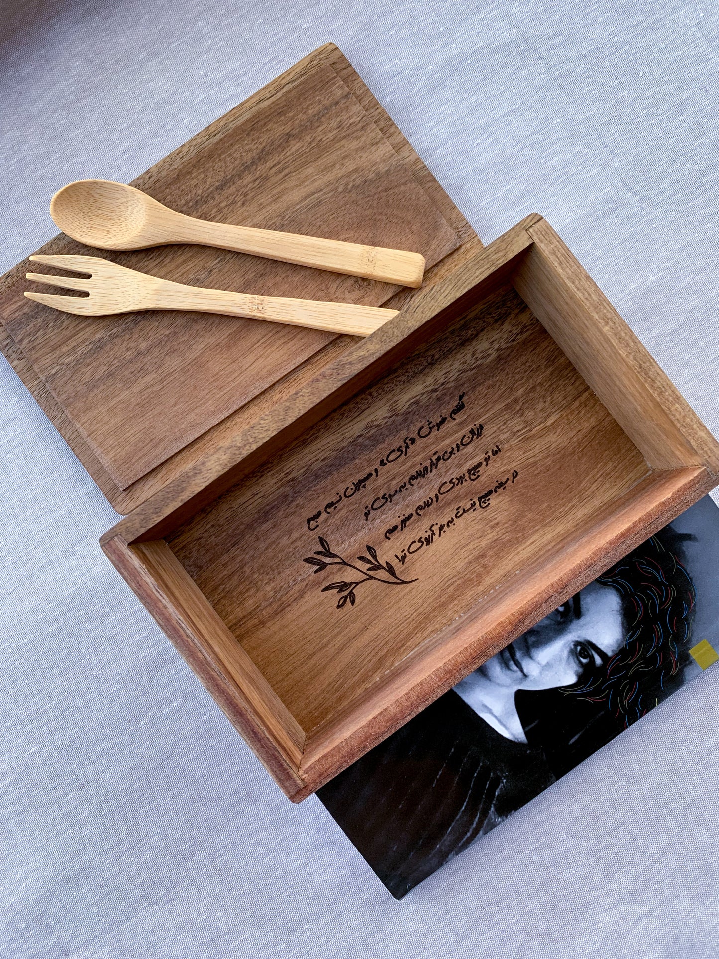 Forough Japanese Bento Box | Persian Jewelry Box | Wooden Treasure Box