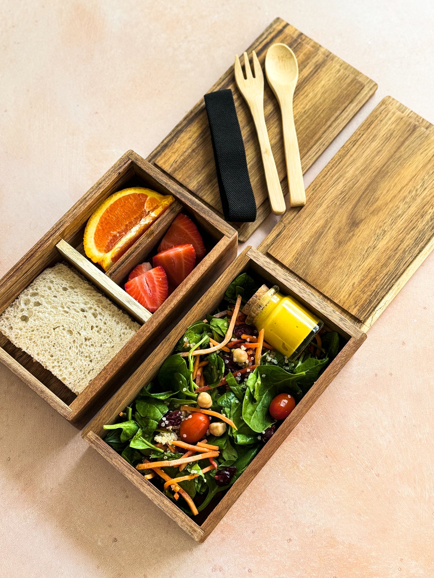 Japanese Food Container with Fork and Spoon